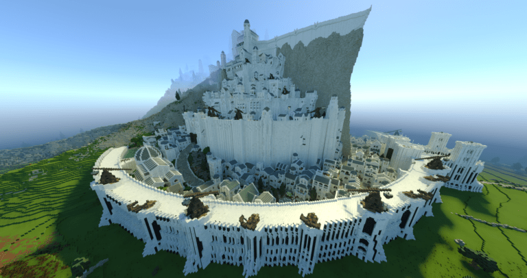 Minas Tirith, a city from the Lord of the Rings, made in Minecraft (Courtesy Mojang)