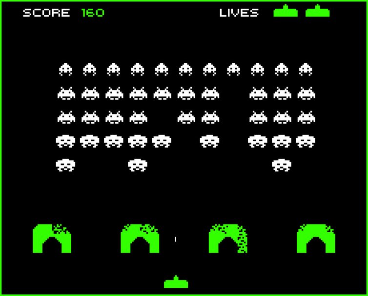 Space Invaders Used Stored Patterns to Randomise Enemy Movements (Courtesy Taito)