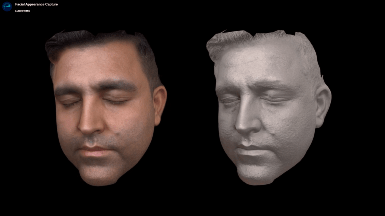 Facial Scans Turned into High-Quality 3D Models (Courtesy Lumirithmic)