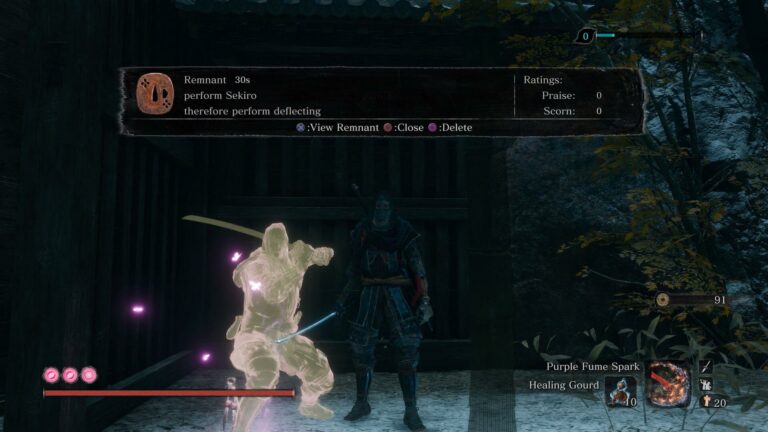 Sekiro’s Remnant mechanic can yield useful hints about how to progress in-game (Courtesy Activision)